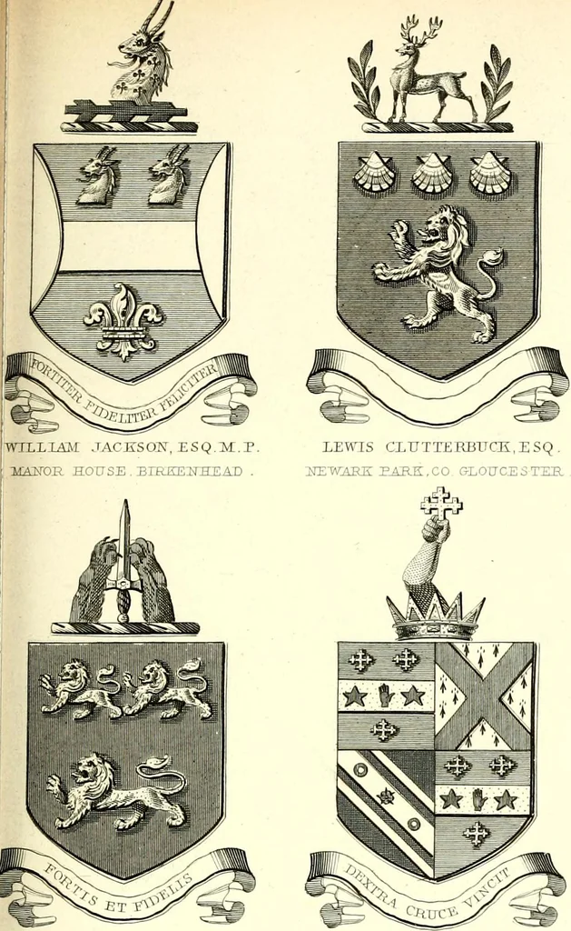 An illustration from A visitation of the seats and arms of the noblemen and gentlemen of Great Britain and Ireland, 1855, leaf 370
