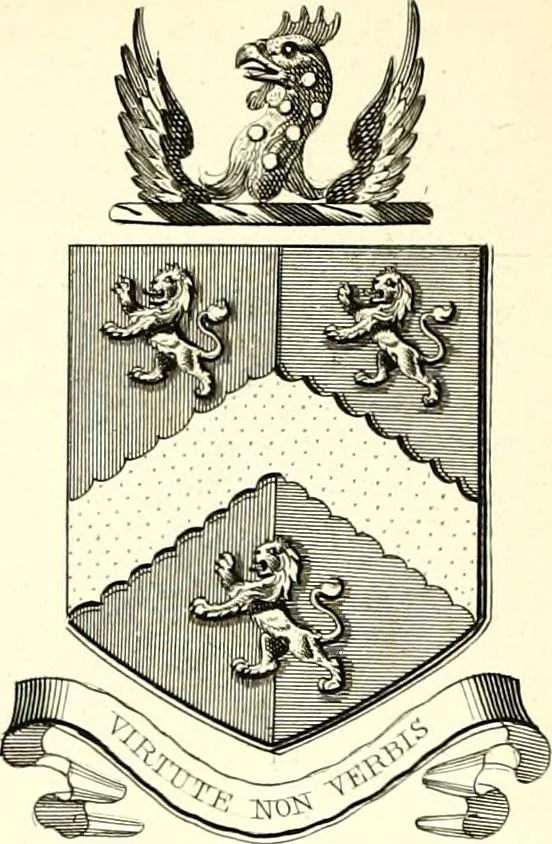 An illustration from A visitation of the seats and arms of the noblemen and gentlemen of Great Britain and Ireland, 1855, leaf 370