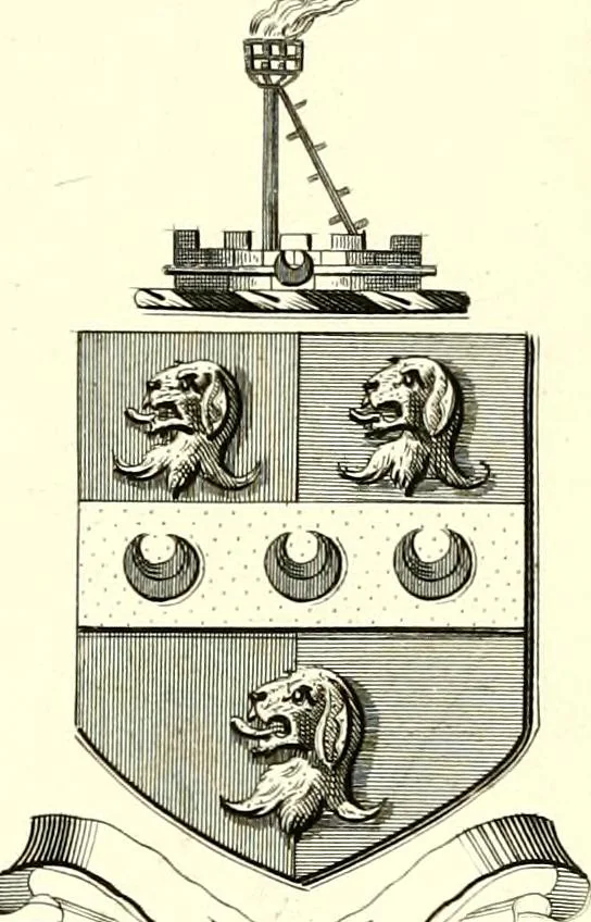 An illustration from A visitation of the seats and arms of the noblemen and gentlemen of Great Britain and Ireland, 1855, leaf 370