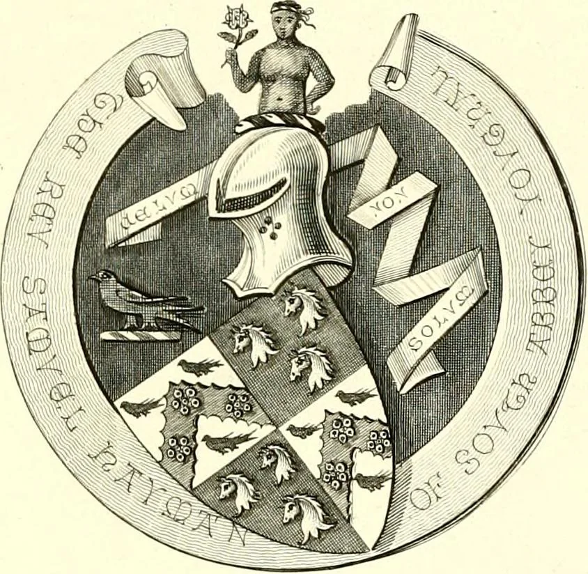 An illustration from A visitation of the seats and arms of the noblemen and gentlemen of Great Britain and Ireland, 1855, leaf 372