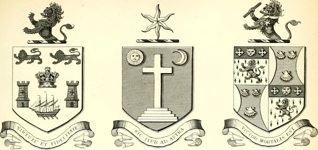 An illustration from A visitation of the seats and arms of the noblemen and gentlemen of Great Britain and Ireland, 1855, leaf 376