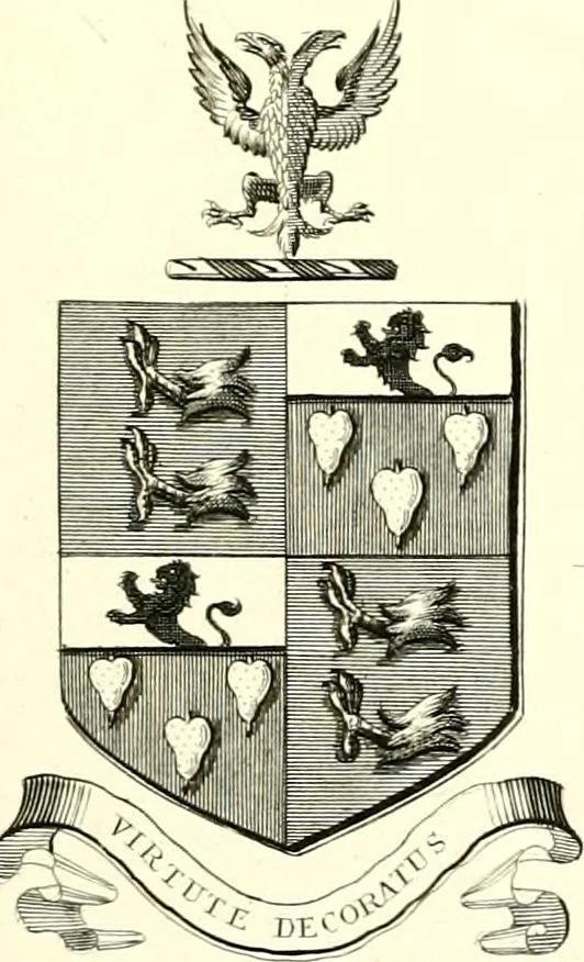 An illustration from A visitation of the seats and arms of the noblemen and gentlemen of Great Britain and Ireland, 1855, leaf 376