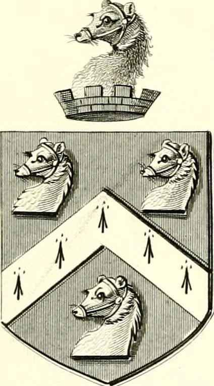 An illustration from A visitation of the seats and arms of the noblemen and gentlemen of Great Britain and Ireland, 1855, leaf 376