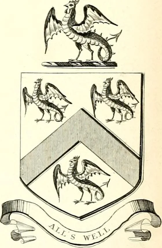 An illustration from A visitation of the seats and arms of the noblemen and gentlemen of Great Britain and Ireland, 1855, leaf 376
