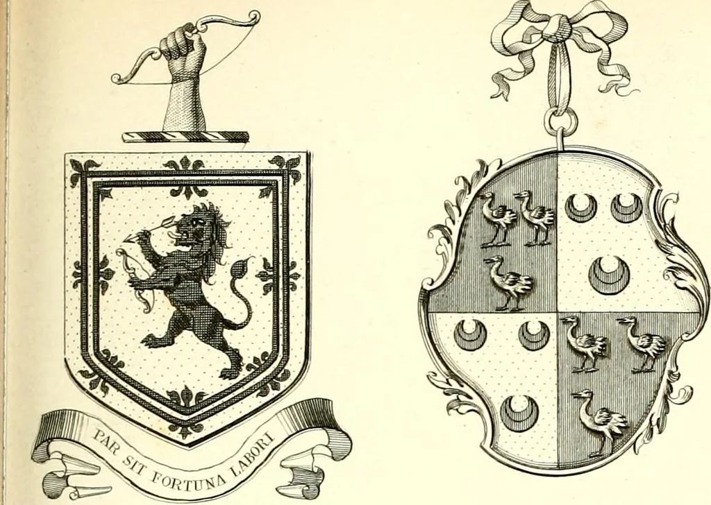An illustration from A visitation of the seats and arms of the noblemen and gentlemen of Great Britain and Ireland, 1855, leaf 378