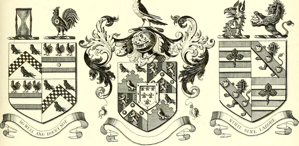 An illustration from A visitation of the seats and arms of the noblemen and gentlemen of Great Britain and Ireland, 1855, leaf 378