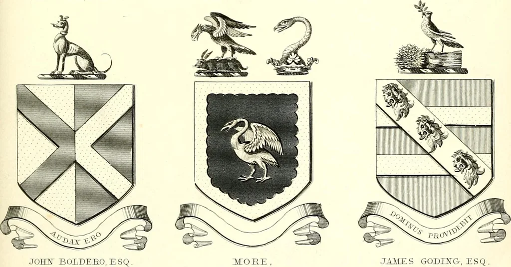 An illustration from A visitation of the seats and arms of the noblemen and gentlemen of Great Britain and Ireland, 1855, leaf 378