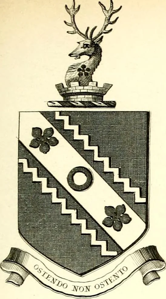 An illustration from A visitation of the seats and arms of the noblemen and gentlemen of Great Britain and Ireland, 1855, leaf 380