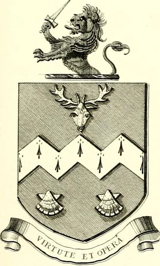 An illustration from A visitation of the seats and arms of the noblemen and gentlemen of Great Britain and Ireland, 1855, leaf 380