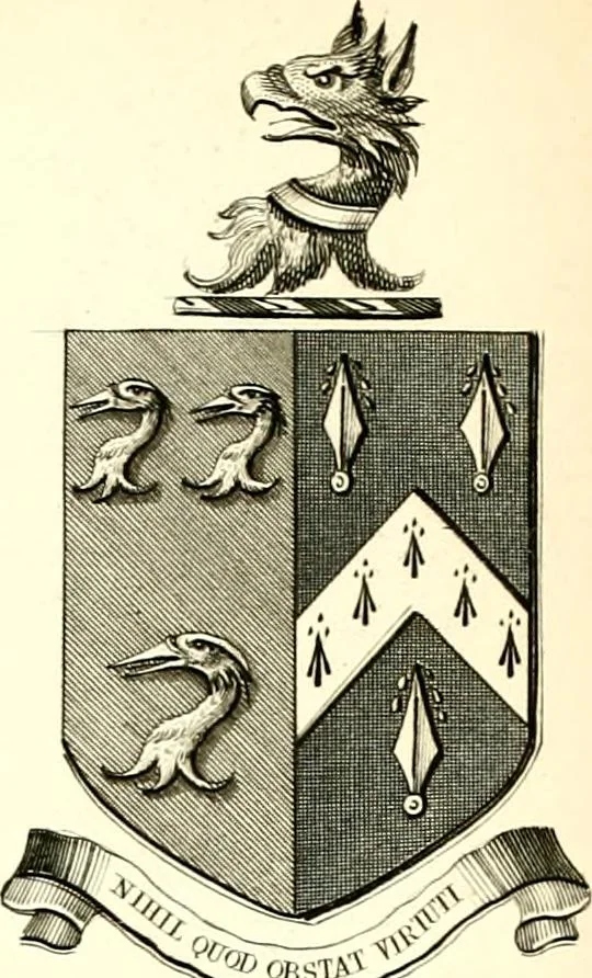 An illustration from A visitation of the seats and arms of the noblemen and gentlemen of Great Britain and Ireland, 1855, leaf 380