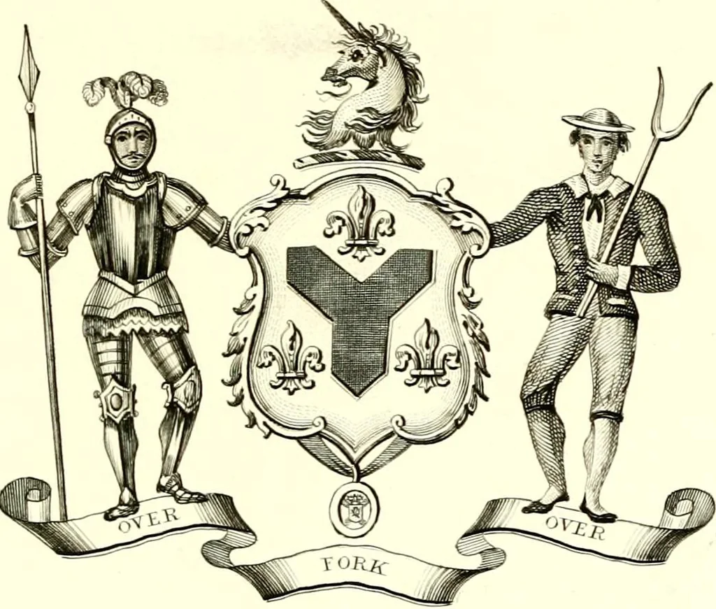 An illustration from A visitation of the seats and arms of the noblemen and gentlemen of Great Britain and Ireland, 1855, leaf 380