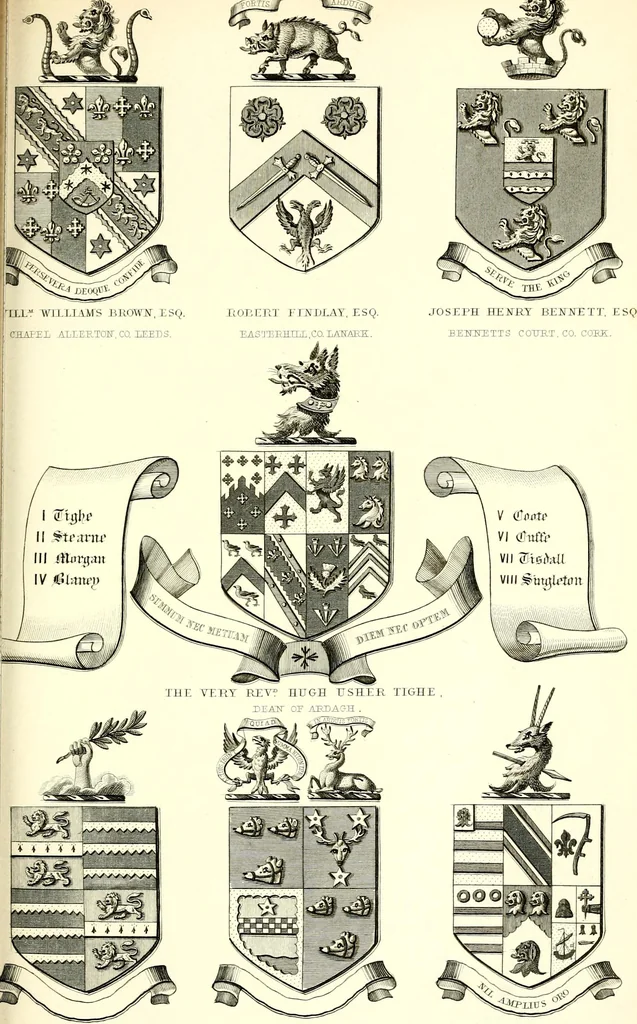 An illustration from A visitation of the seats and arms of the noblemen and gentlemen of Great Britain and Ireland, 1855, leaf 382