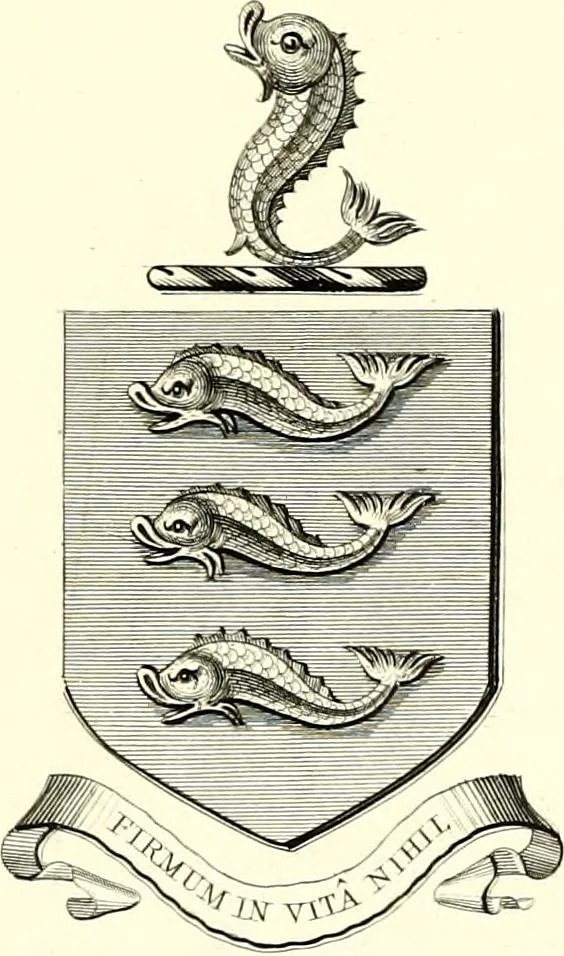 An illustration from A visitation of the seats and arms of the noblemen and gentlemen of Great Britain and Ireland, 1855, leaf 390