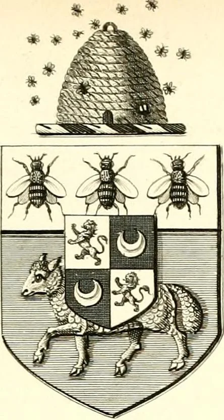 An illustration from A visitation of the seats and arms of the noblemen and gentlemen of Great Britain and Ireland, 1855, leaf 392