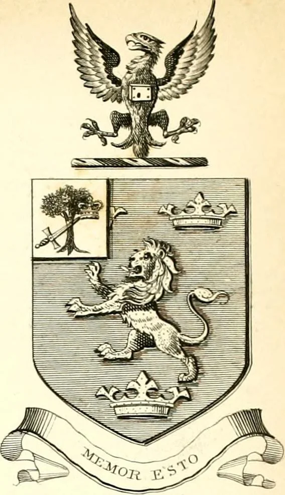 An illustration from A visitation of the seats and arms of the noblemen and gentlemen of Great Britain and Ireland, 1855, leaf 392