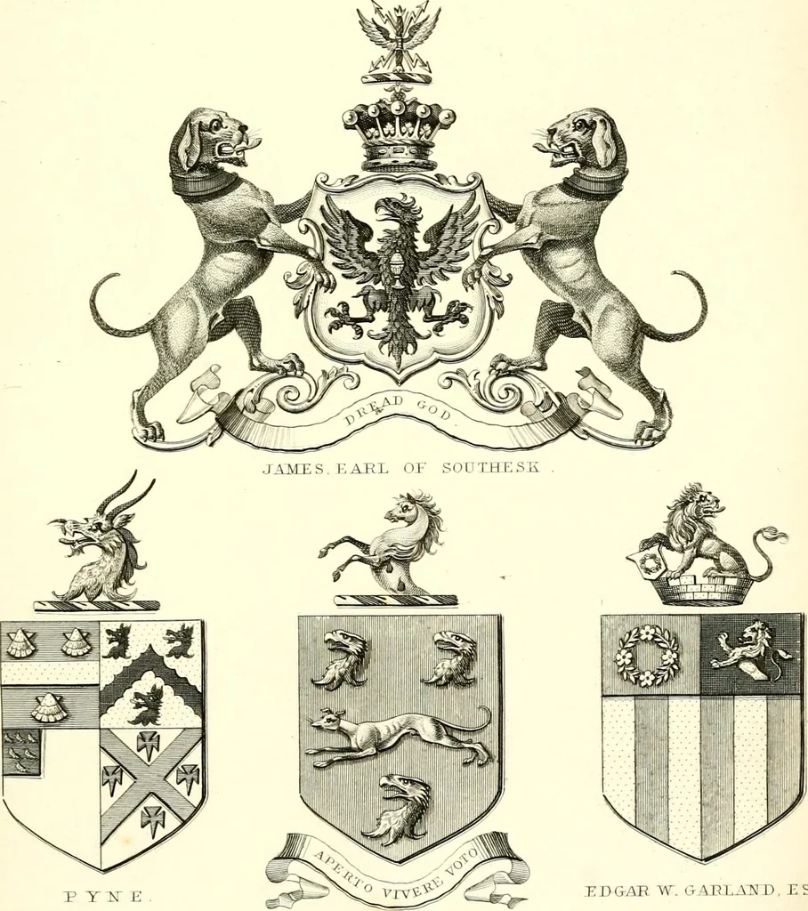 An illustration from A visitation of the seats and arms of the noblemen and gentlemen of Great Britain and Ireland, 1855, leaf 392