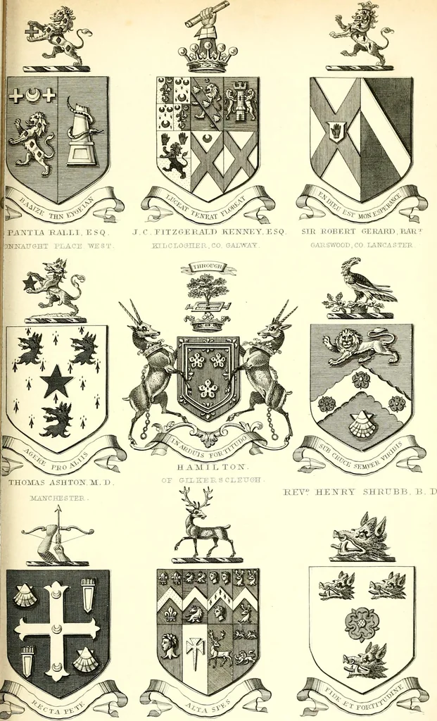 An illustration from A visitation of the seats and arms of the noblemen and gentlemen of Great Britain and Ireland, 1855, leaf 394