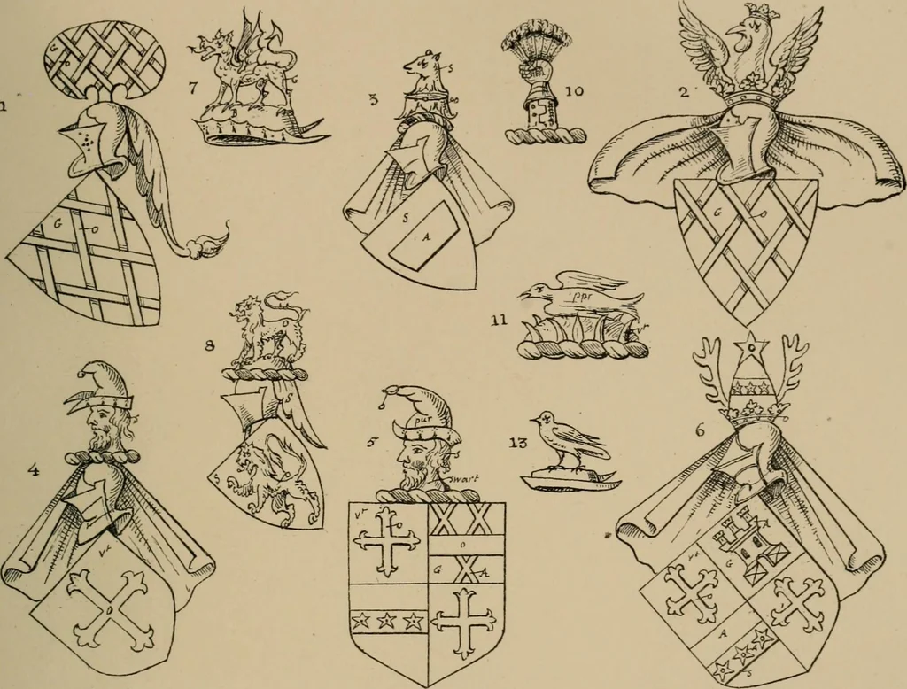 An illustration from The visitation of Yorkshire in the years 1563 and 1564 : made by William Flower, esquire, Norroy king of arms, 1881, leaf 460