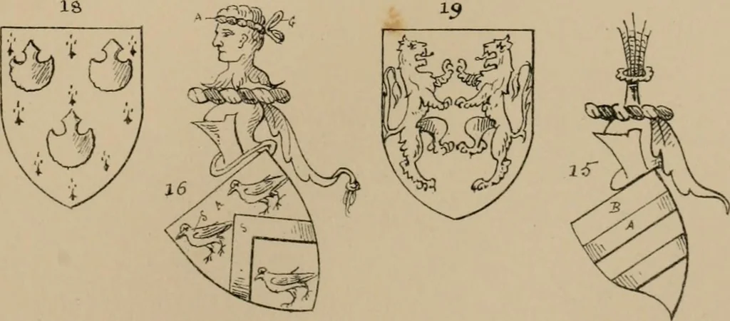 An illustration from The visitation of Yorkshire in the years 1563 and 1564 : made by William Flower, esquire, Norroy king of arms, 1881, leaf 460