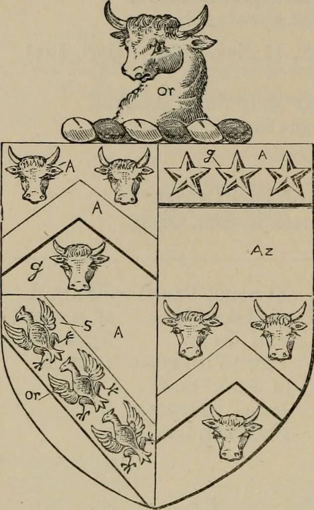 An illustration from The visitations of Bedfordshire ; annis Domini 1566, 1582, and 1634. ... [, 1884, leaf 417