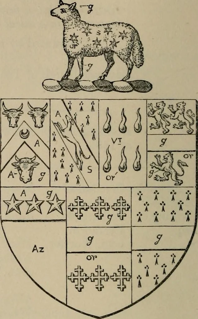 An illustration from The visitations of Bedfordshire ; annis Domini 1566, 1582, and 1634. ... [, 1884, leaf 417