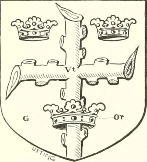 An illustration from The visitations of the county of Nottingham in the years 1569 and 1614, with many other descents of the same county, 1871, leaf 17