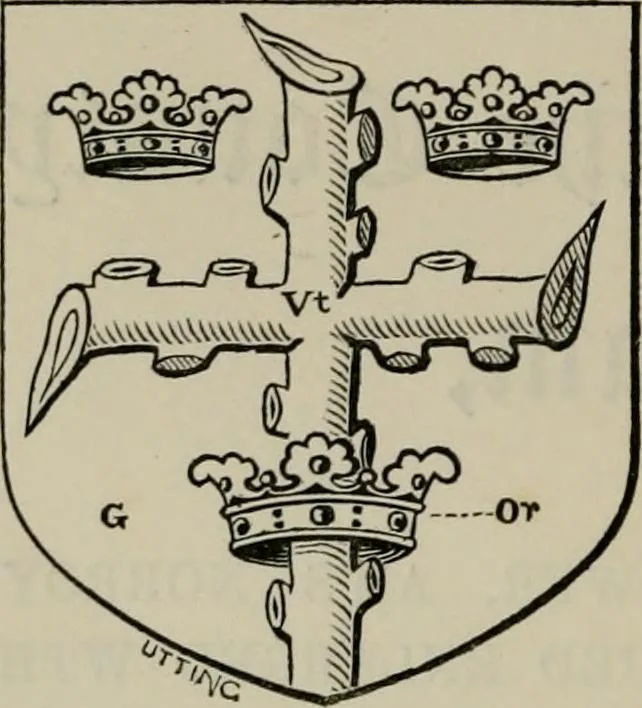 An illustration from The visitations of the county of Nottingham in the years 1569 and 1614 : with many other descents of the same county, 1871, leaf 19