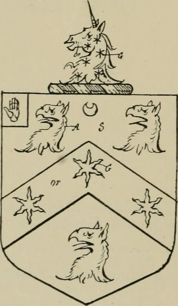 An illustration from The visitations of the county of Sussex made and taken in the years 1530, Thomas Benolte, Clarenceux king of arms; and 1633-4 by John Philipot, Somerset herald, and George Owen, York herald, for Sir John Burroughs, Garter, and Sir Richard St. George, Clarenceux, 1905, leaf 291