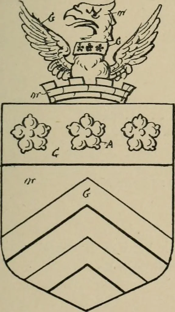 An illustration from The visitations of the county of Sussex made and taken in the years 1530, Thomas Benolte, Clarenceux king of arms; and 1633-4 by John Philipot, Somerset herald, and George Owen, York herald, for Sir John Burroughs, Garter, and Sir Richard St. George, Clarenceux, 1905, leaf 306