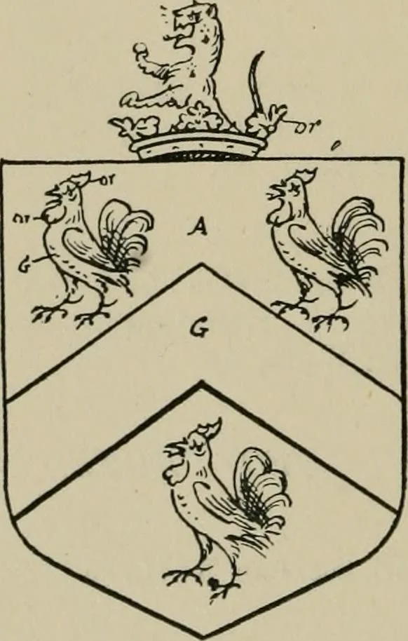 An illustration from The visitations of the county of Sussex made and taken in the years 1530, Thomas Benolte, Clarenceux king of arms; and 1633-4 by John Philipot, Somerset herald, and George Owen, York herald, for Sir John Burroughs, Garter, and Sir Richard St. George, Clarenceux, 1905, leaf 315