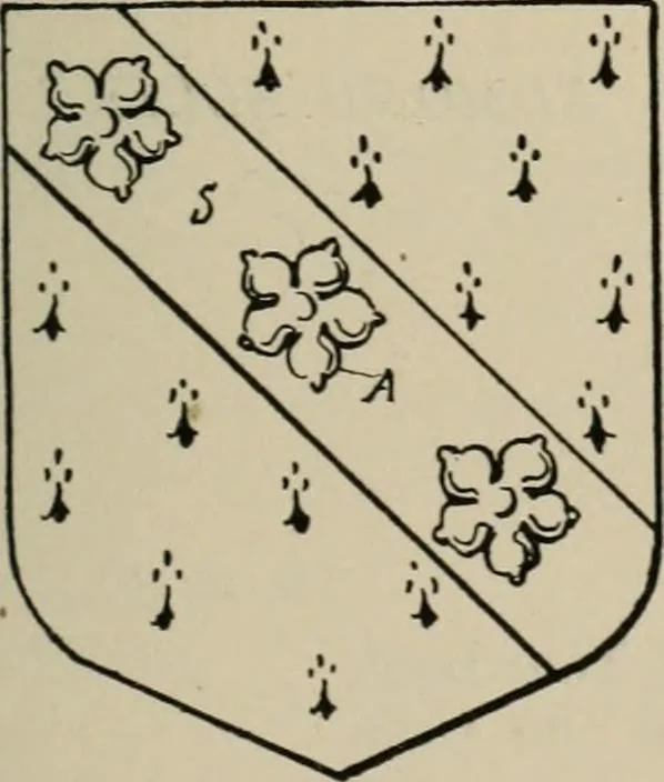 An illustration from The visitations of the county of Sussex made and taken in the years 1530, Thomas Benolte, Clarenceux king of arms; and 1633-4 by John Philipot, Somerset herald, and George Owen, York herald, for Sir John Burroughs, Garter, and Sir Richard St. George, Clarenceux, 1905, leaf 330