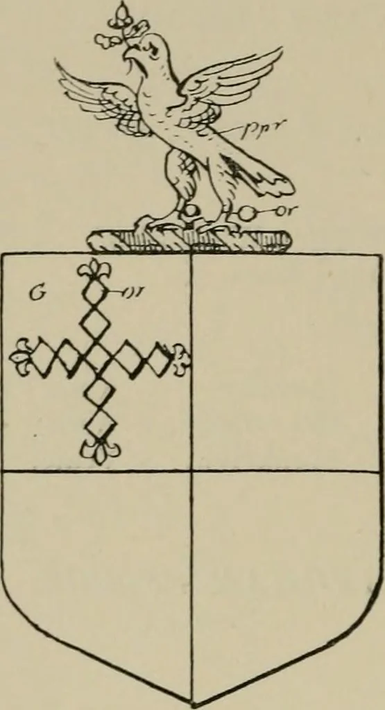 An illustration from The visitations of the county of Sussex made and taken in the years 1530, Thomas Benolte, Clarenceux king of arms; and 1633-4 by John Philipot, Somerset herald, and George Owen, York herald, for Sir John Burroughs, Garter, and Sir Richard St. George, Clarenceux, 1905, leaf 341