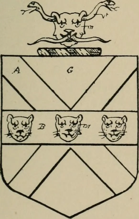 An illustration from The visitations of the county of Sussex made and taken in the years 1530, Thomas Benolte, Clarenceux king of arms; and 1633-4 by John Philipot, Somerset herald, and George Owen, York herald, for Sir John Burroughs, Garter, and Sir Richard St. George, Clarenceux, 1905, leaf 362