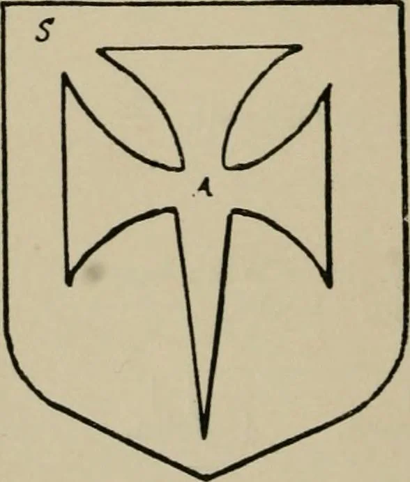 An illustration from The visitations of the county of Sussex made and taken in the years 1530, Thomas Benolte, Clarenceux king of arms; and 1633-4 by John Philipot, Somerset herald, and George Owen, York herald, for Sir John Burroughs, Garter, and Sir Richard St. George, Clarenceux, 1905, leaf 385