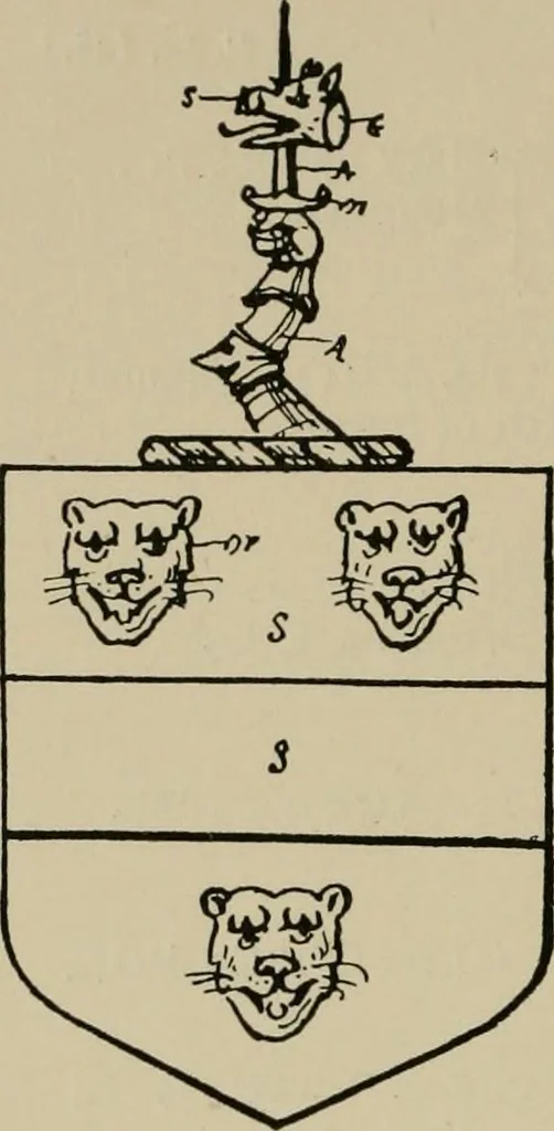 An illustration from The visitations of the county of Sussex made and taken in the years 1530, Thomas Benolte, Clarenceux king of arms; and 1633-4 by John Philipot, Somerset herald, and George Owen, York herald, for Sir John Burroughs, Garter, and Sir Richard St. George, Clarenceux, 1905, leaf 407