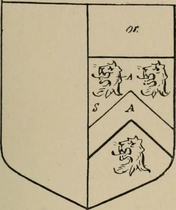 An illustration from The visitations of the county of Sussex made and taken in the years 1530, Thomas Benolte, Clarenceux king of arms; and 1633-4 by John Philipot, Somerset herald, and George Owen, York herald, for Sir John Burroughs, Garter, and Sir Richard St. George, Clarenceux, 1905, leaf 408