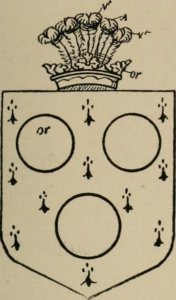 An illustration from The visitations of the county of Sussex made and taken in the years 1530, Thomas Benolte, Clarenceux king of arms; and 1633-4 by John Philipot, Somerset herald, and George Owen, York herald, for Sir John Burroughs, Garter, and Sir Richard St. George, Clarenceux, 1905, leaf 430