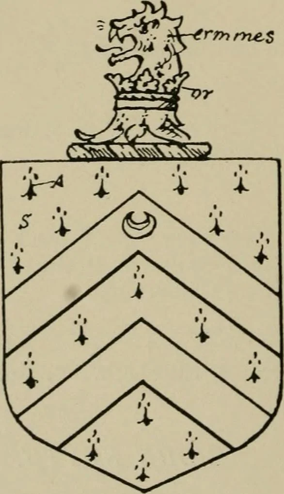 An illustration from The visitations of the county of Sussex made and taken in the years 1530, Thomas Benolte, Clarenceux king of arms; and 1633-4 by John Philipot, Somerset herald, and George Owen, York herald, for Sir John Burroughs, Garter, and Sir Richard St. George, Clarenceux, 1905, leaf 431