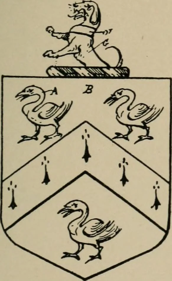 An illustration from The visitations of the county of Sussex made and taken in the years 1530, Thomas Benolte, Clarenceux king of arms; and 1633-4 by John Philipot, Somerset herald, and George Owen, York herald, for Sir John Burroughs, Garter, and Sir Richard St. George, Clarenceux, 1905, leaf 440