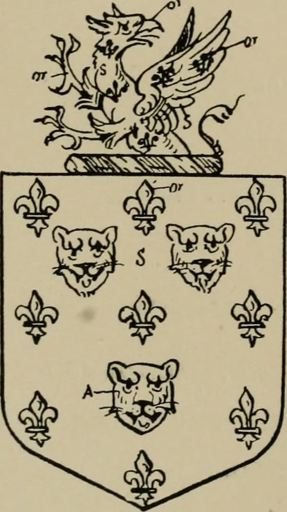 An illustration from The visitations of the county of Sussex made and taken in the years 1530, Thomas Benolte, Clarenceux king of arms; and 1633-4 by John Philipot, Somerset herald, and George Owen, York herald, for Sir John Burroughs, Garter, and Sir Richard St. George, Clarenceux, 1905, leaf 463