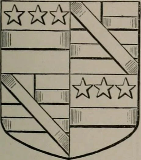 An illustration from The visitations of the county of Oxford : taken in the years 1566 by William Harvey, Clarencieux; 1574 by Richard Lee, Portcullis ; and in 1634 by John Philpott, Somerset, and William Ryley, Bluemantle. Together with The gatherings of Oxfordshire, collected by Richard Lee in 1574, 1871, leaf 866