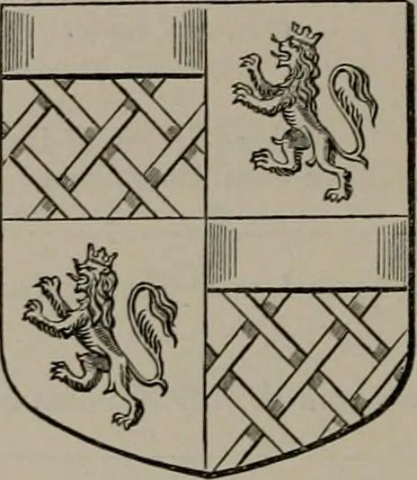 An illustration from The visitations of the county of Oxford : taken in the years 1566 by William Harvey, Clarencieux; 1574 by Richard Lee, Portcullis ; and in 1634 by John Philpott, Somerset, and William Ryley, Bluemantle. Together with The gatherings of Oxfordshire, collected by Richard Lee in 1574, 1871, leaf 867