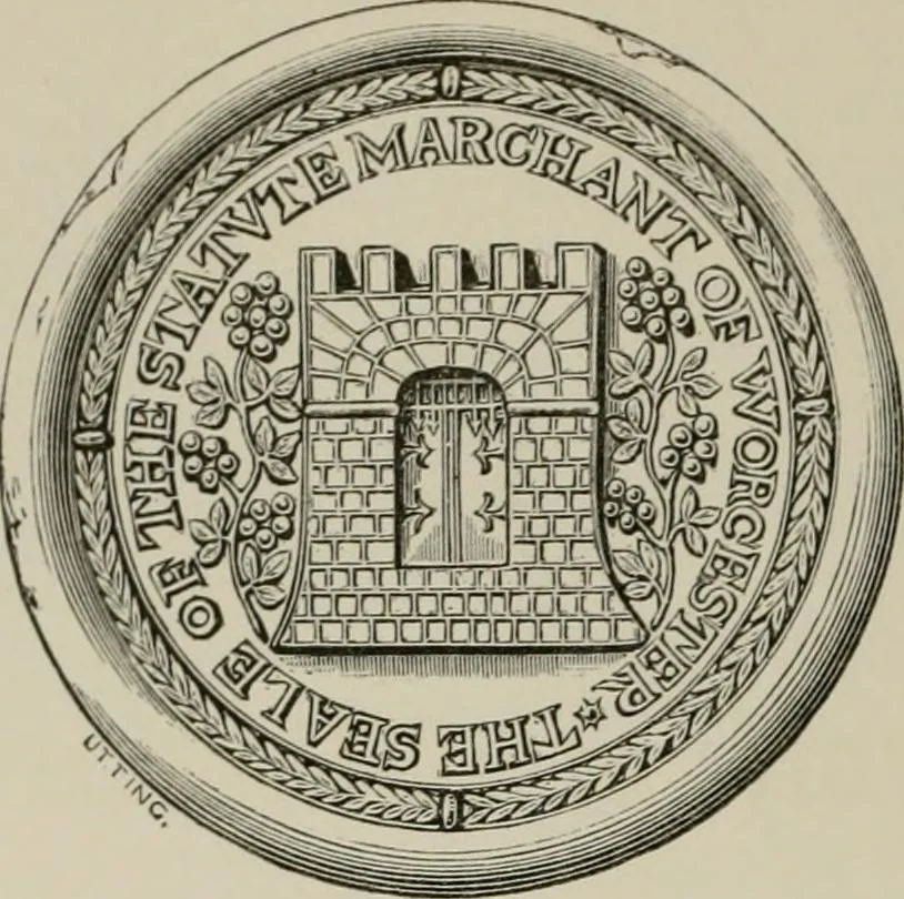 An illustration from The visitations of Hertfordshire : made by Robert Cooke, esq.,Clarencieux, in 1572, and Sir Richard St. George, kt., Clarencieux, in 1634, with Hertfordshire pedigrees from Harleian mss. 6147 and 1546, 1886, leaf 211