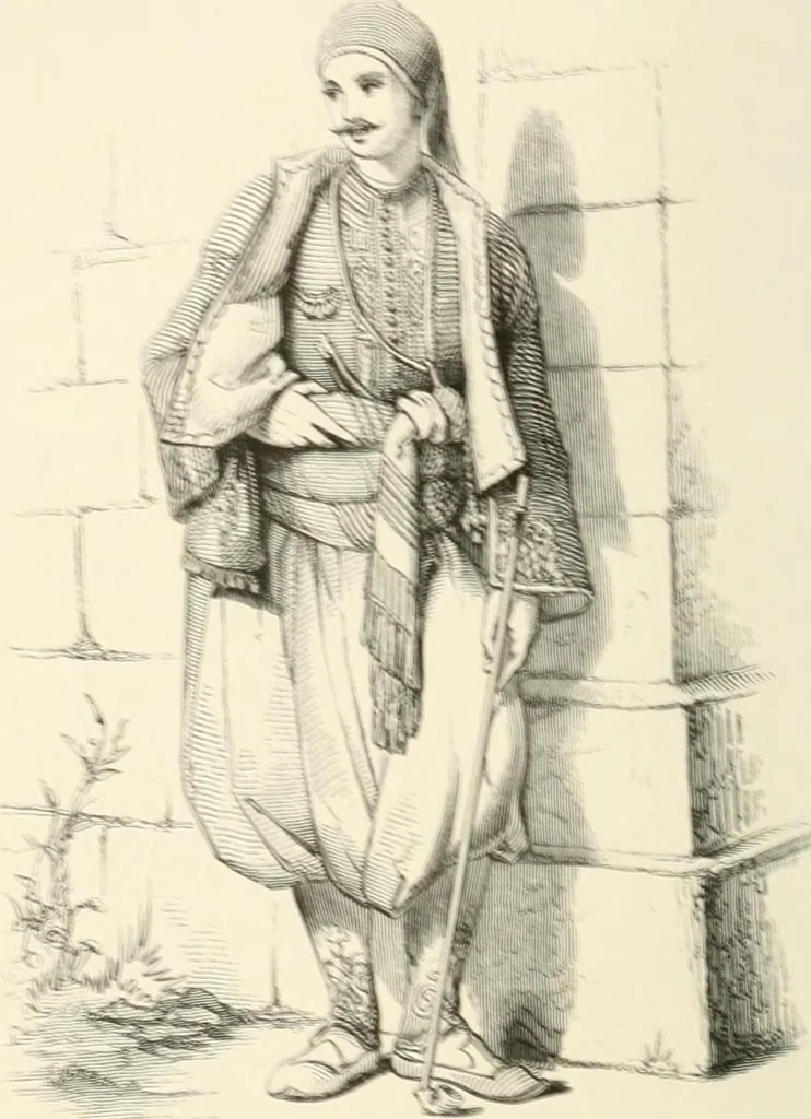 An illustration from Visits to monasteries in the Levant, 1849, leaf 95