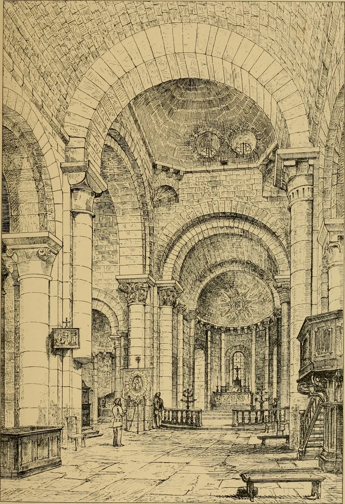 An illustration from A visit to the domed churches of Charente, France, by the Architectural Association of London, in the year 1875 : published as a memorial to Edmund Sharpe : with an historical and descriptive text, illustrated by sixty photo-lithographed plates, 1880, leaf 110