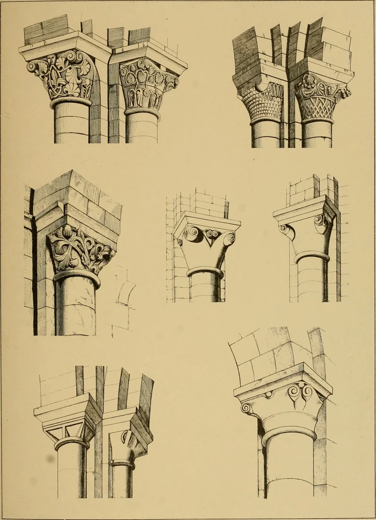 An illustration from A visit to the domed churches of Charente, France, by the Architectural Association of London, in the year 1875 : published as a memorial to Edmund Sharpe : with an historical and descriptive text, illustrated by sixty photo-lithographed plates, 1880, leaf 112