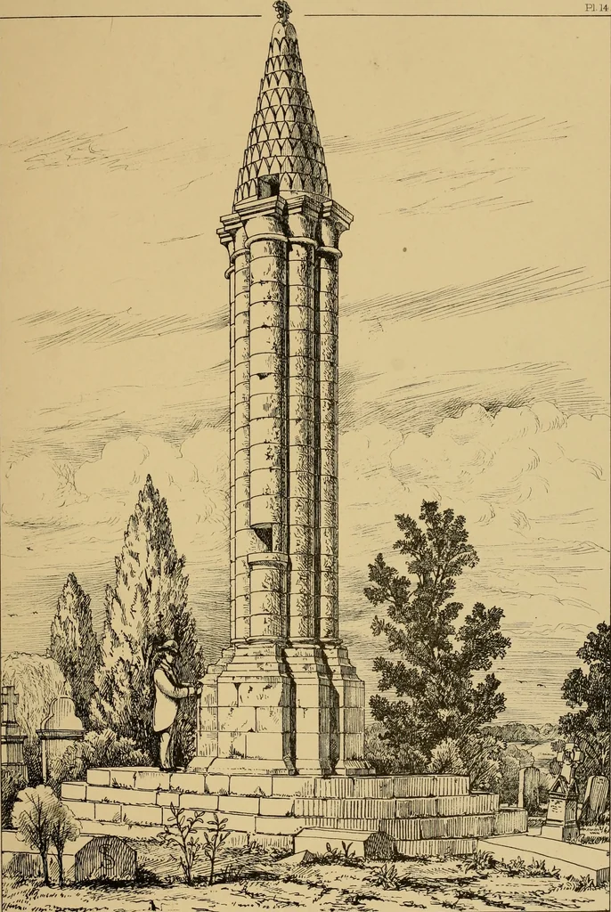 An illustration from A visit to the domed churches of Charente, France, by the Architectural Association of London, in the year 1875 : published as a memorial to Edmund Sharpe : with an historical and descriptive text, illustrated by sixty photo-lithographed plates, 1880, leaf 114