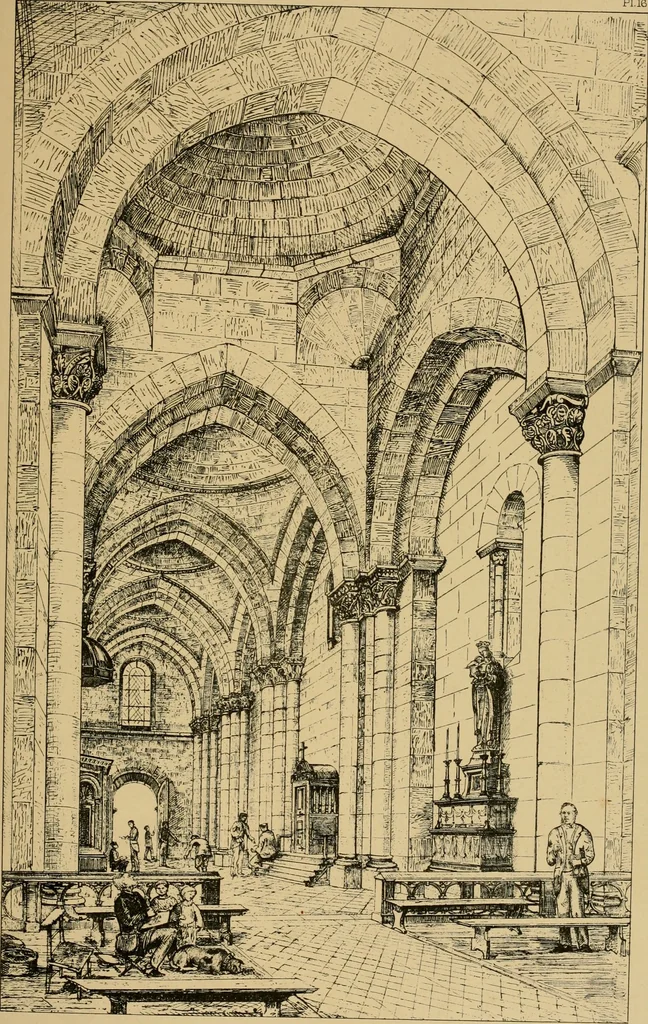 An illustration from A visit to the domed churches of Charente, France, by the Architectural Association of London, in the year 1875 : published as a memorial to Edmund Sharpe : with an historical and descriptive text, illustrated by sixty photo-lithographed plates, 1880, leaf 118