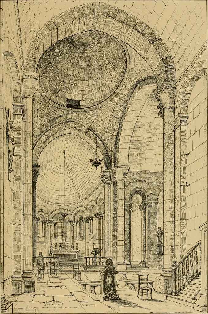 An illustration from A visit to the domed churches of Charente, France, by the Architectural Association of London, in the year 1875 : published as a memorial to Edmund Sharpe : with an historical and descriptive text, illustrated by sixty photo-lithographed plates, 1880, leaf 122