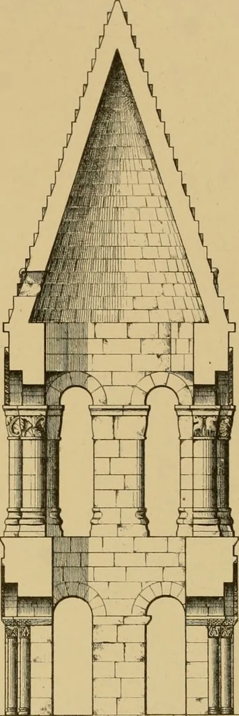An illustration from A visit to the domed churches of Charente, France, by the Architectural Association of London, in the year 1875 : published as a memorial to Edmund Sharpe : with an historical and descriptive text, illustrated by sixty photo-lithographed plates, 1880, leaf 126